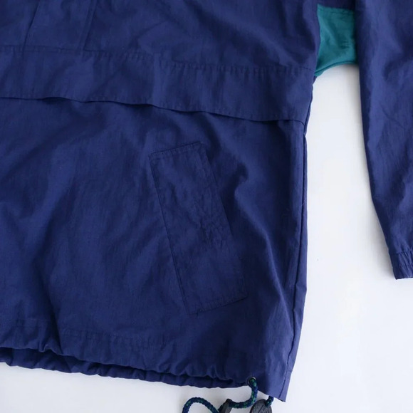 VTG 90S Gear For Sports Navy Green Half Zip Pullover Nautical Windbreaker Jacket - Picture 5 of 10